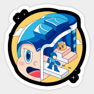 The Blue Bomber Head Sticker